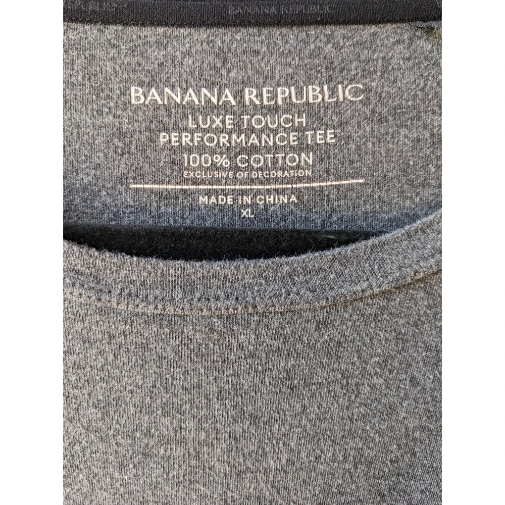 Banana Republic Luxe Touch Performance Tee Mens XL Gray Cotton SS Shirt